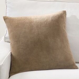 Pottery Barn Everywhere Velvet Pillow Covers In Taupe 20”x20” Set Of 2